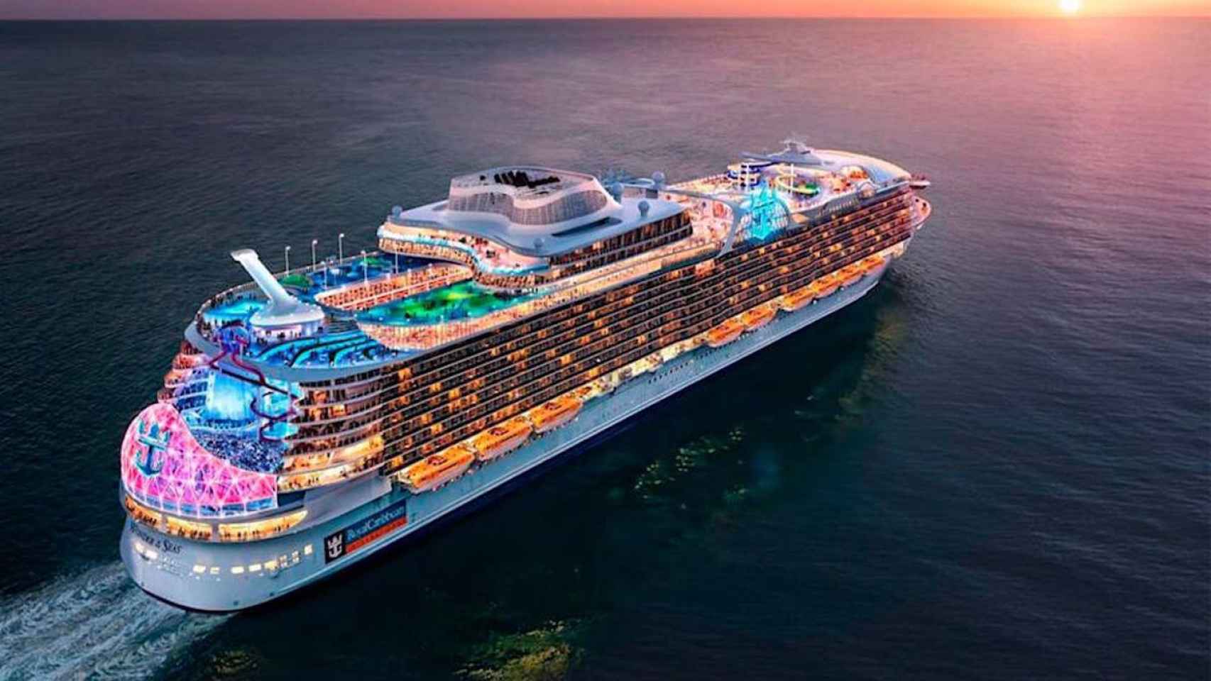 El crucero más grande del mundo, el Wonder of the seas, en una imagen promocional / ROYAL CARIBBEAN