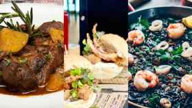 Platos de algunos de los restaurantes que colaborarán en la 'Mostra Gastronómica' de Santa Coloma / RRSS