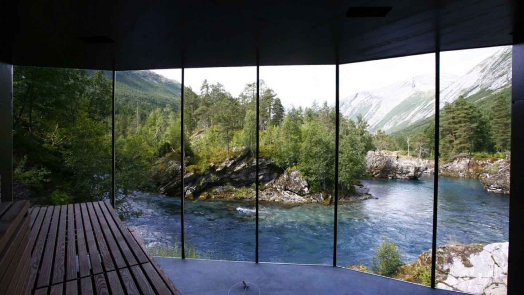 Imagen del Juvet Landscape Hotel, en Noruega, cuya maqueta se puede ver en el Hotel Alma / JUVET LANDSCAPE HOTEL