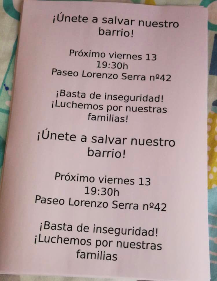 Cartel de la llamada a la protesta este viernes en Santa Coloma / CEDIDA