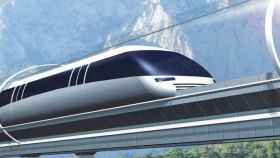 Render del Hyperloop en circulación / ARCHIVO