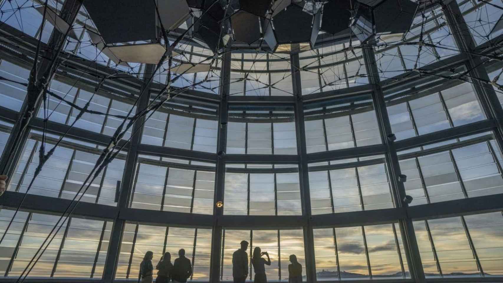 Cúpula del nuevo mirador de Torre Glòries en Barcelona