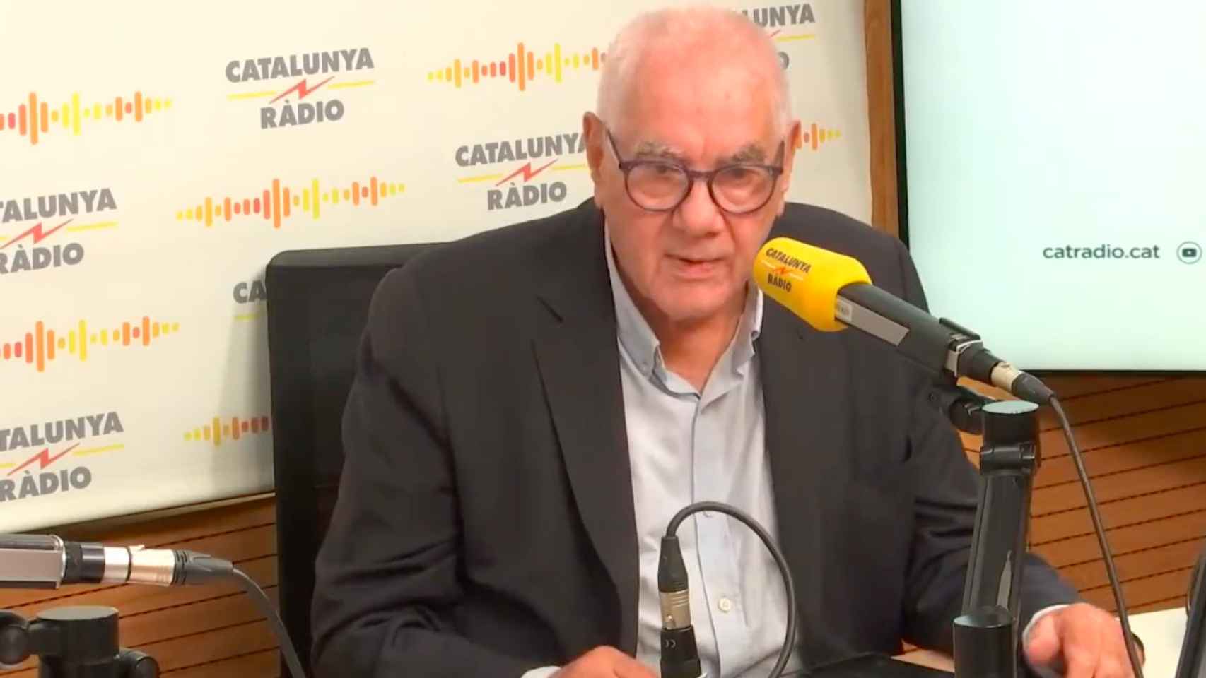 Ernest Maragall durante la entrevista en Catalunya Ràdio
