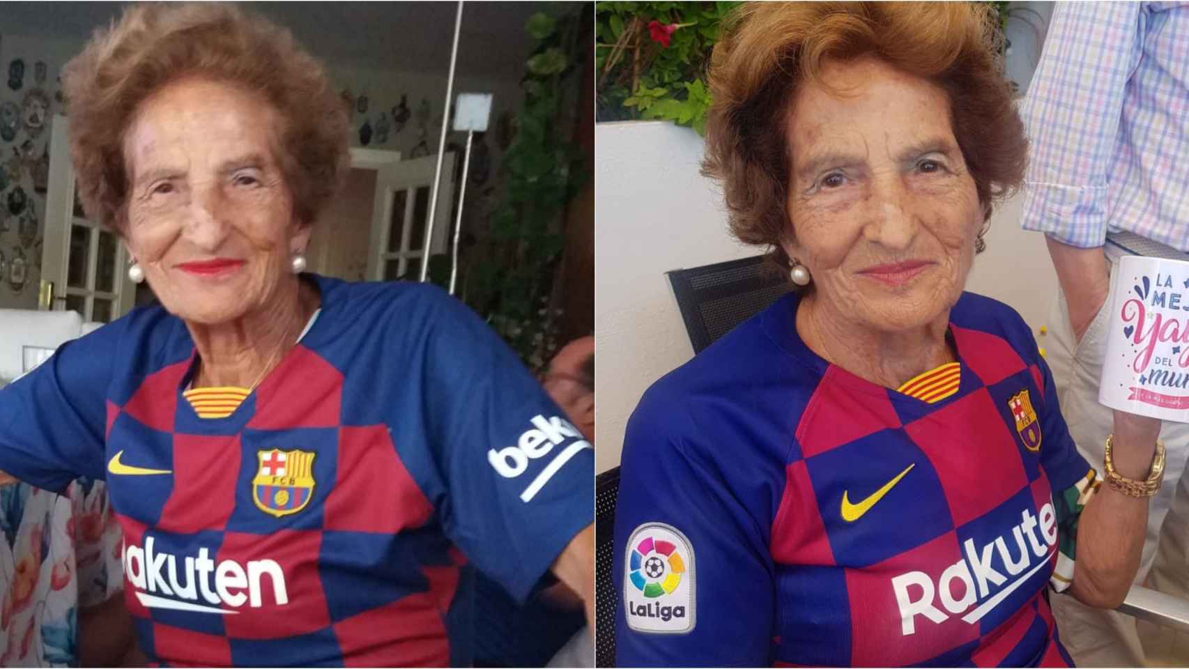 Paquita, la anciana fan del FCB que se ha hecho viral