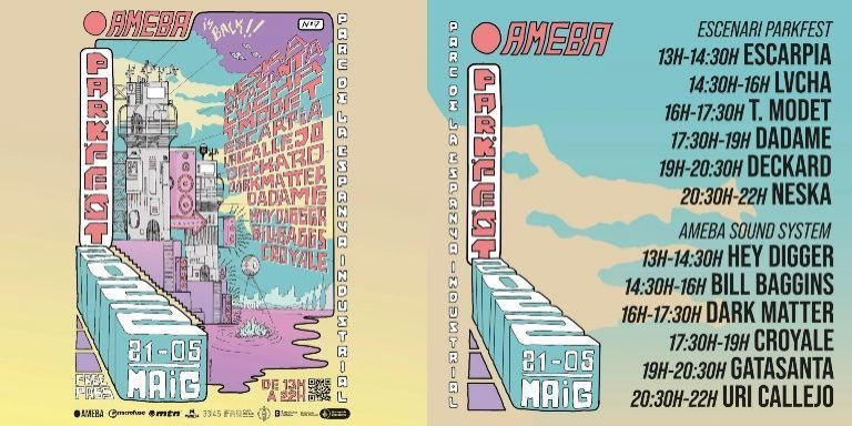 Cartel del Ameba Parkfest 2022 en Barcelona / AMEBA