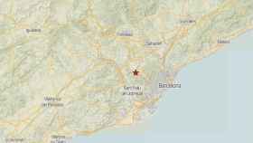 Zona epicentral del terremoto de magnitud 2,5 en el Baix Llobregat (Barcelona) / ICGC