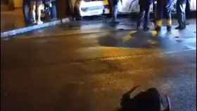 Cuatro vehículos colisionan en la calle de Floridablanca con Rocafort / CEDIDA