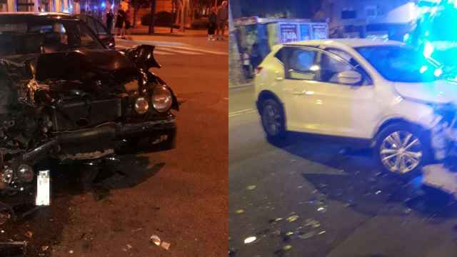 Choque frontal entre dos turismos en Barcelona / BOMBEROS DE BARCELONA