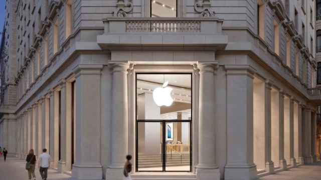 Entrada de la tienda de Apple en paseo de Gràcia, donde los trabajadores irán de nuevo a la huelga / APPLE