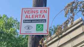 Cartel de advertencia a los ladrones en Vallvidrera / CEDIDA
