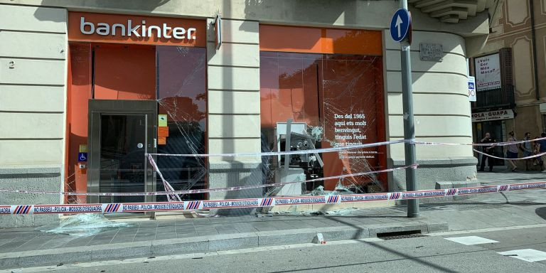 Cajero atacado esta madrugada en Sarrià / CEDIDA