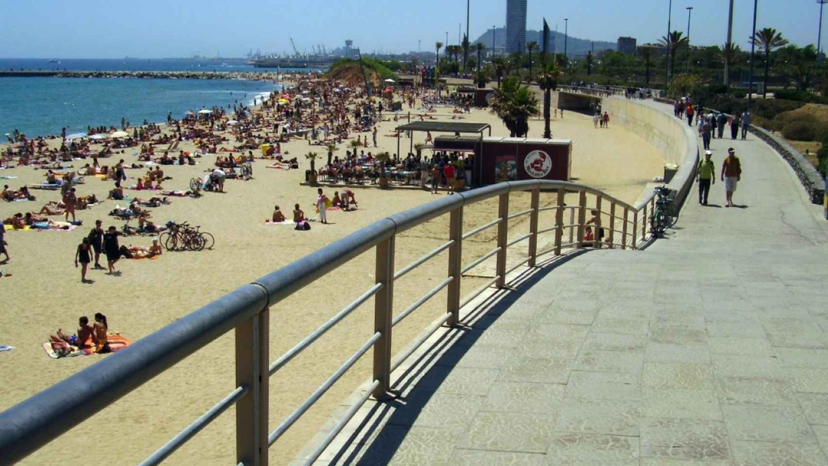 Playa de la Mar Bella en Barcelona