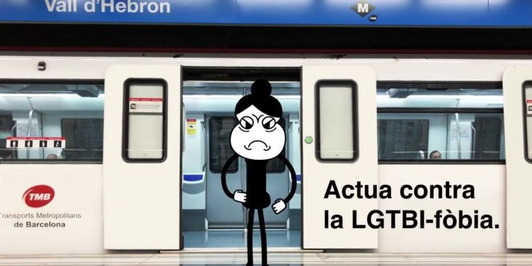 Imagen de la campaña de TMB contra la LGTBfobia