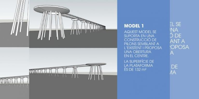 El primer modelo propuesto para el nuevo Pont del Petroli / AJUNTAMENT DE BARCELONA