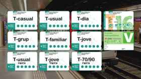 Distintas tarjetas de transporte público de Transports Metropolitans de Barcelona (TMB), que incluyen metro y bus / METRÓPOLI
