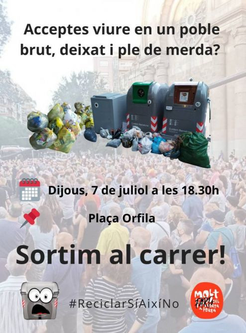 Protesta contra la recogida de basura en Sant Andreu / CEDIDA