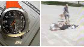 El reloj que el ladrón ha intentado robar y las imágenes del suceso ocurrido esta tarde en Barcelona / CEDIDAS