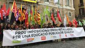 Manifestación de profesores en Barcelona / EUROPA PRESS