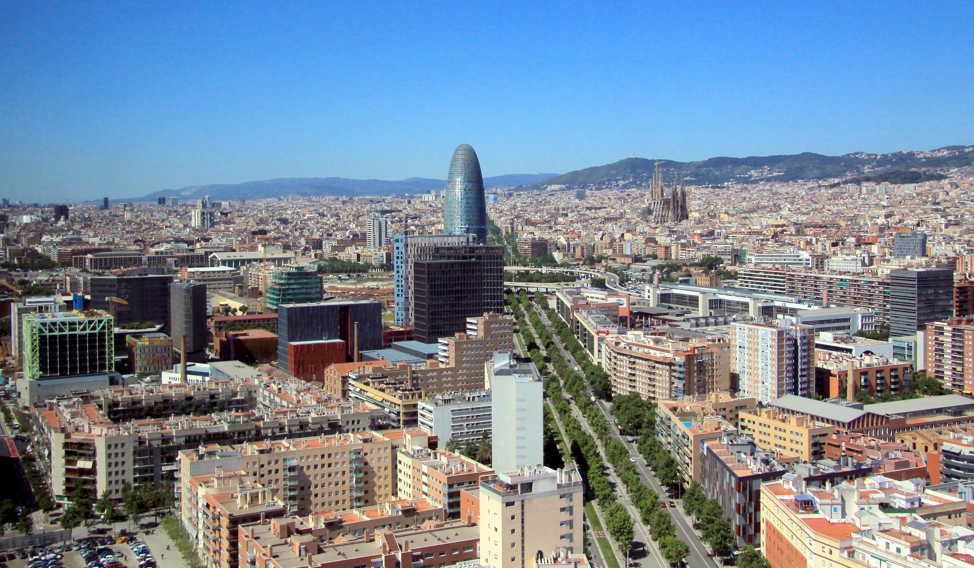 Vista aérea del 22@, el distrito tecnológico de Barcelona