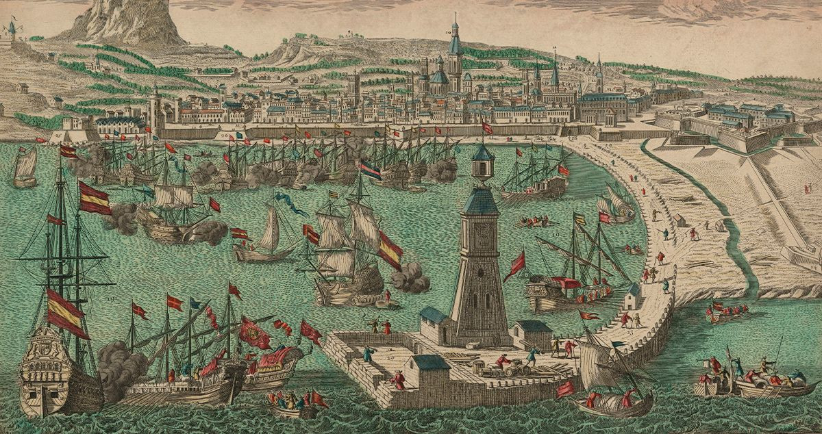 Vista de Barcelona y sus alrededores grabado del año 1767 conservado en el ICGC
