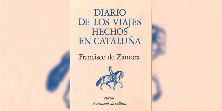 Portada de la edición de Curial del Diario de los viajes hechos en Cataluña por Francisco de Zamora