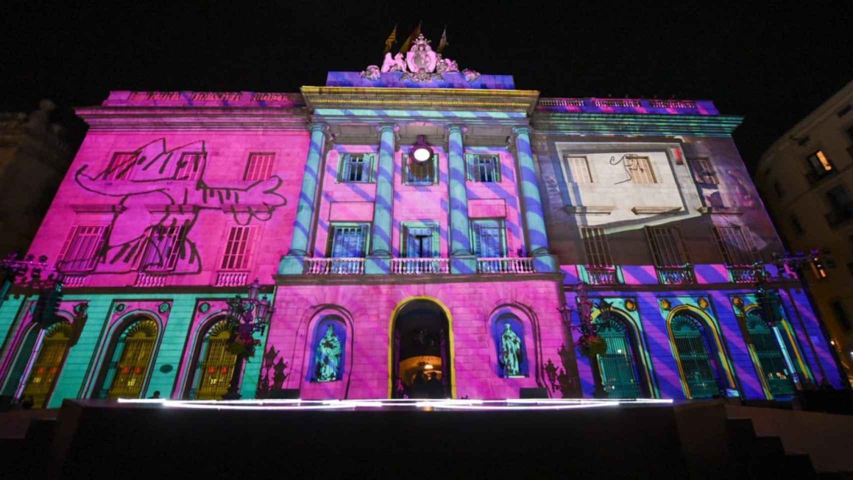 'Mapping' en el Ayuntamiento de Barcelona para conmemorar los 30 años de los JJOO / CEDIDA
