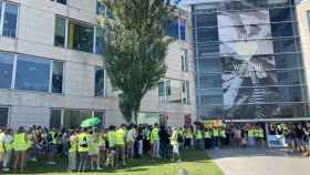 Trabajadores de Vueling durante la protesta del 2 de agosto en L'Hospitalet de Llobregat / EUROPA PRESS