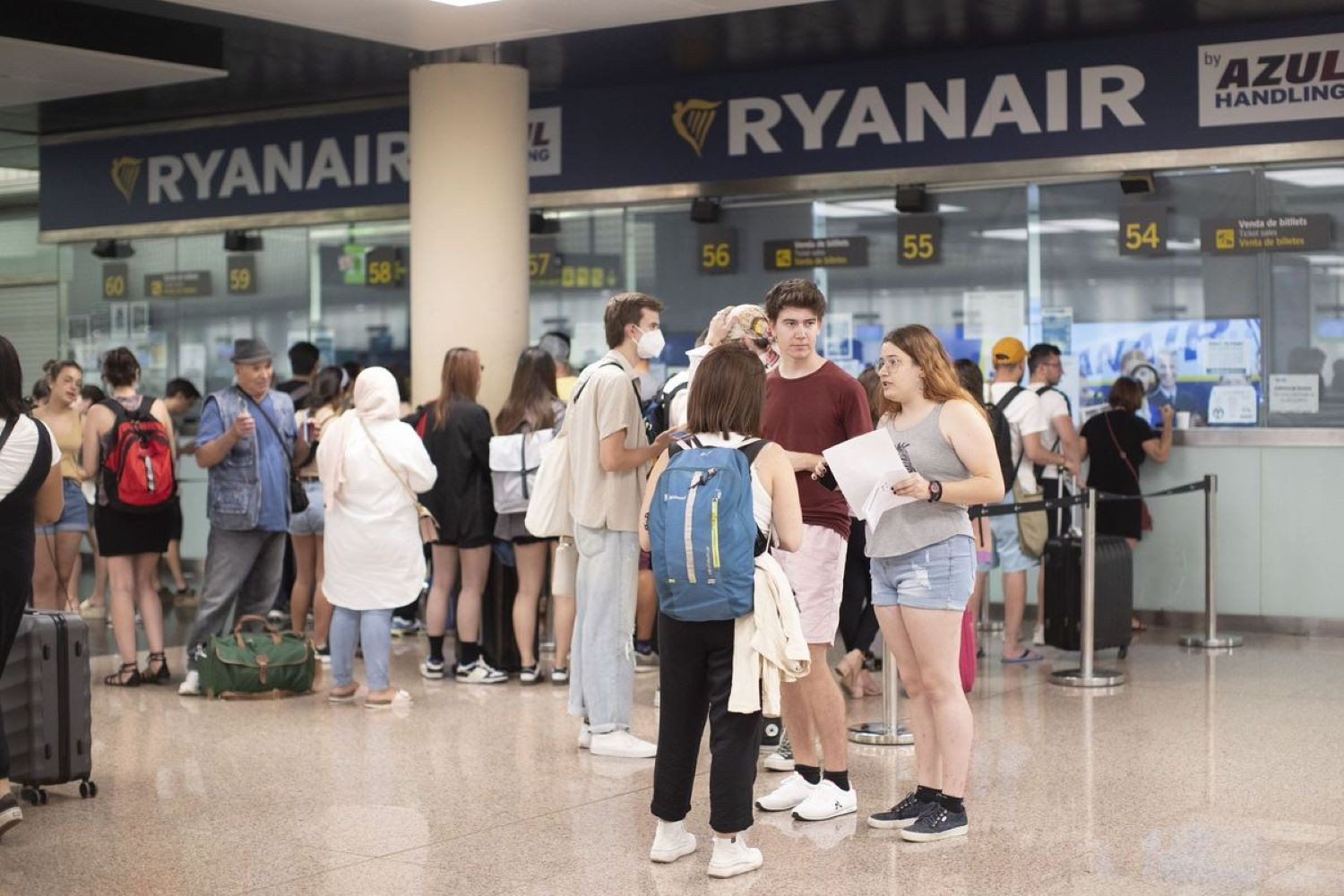 Terminal 2 del aeropuerto de El Prat-Barcelona durante la huelga de tripulantes de cabina de Ryanair / EFE - Marta Pérez