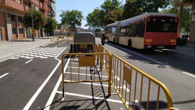Carril bici en la calle del Pare Manyanet de Sant Andreu / AV SANT ANDREU SUD