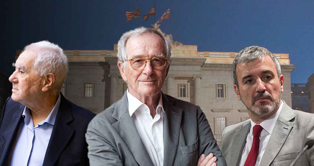 Ernest Maragall (i), Xavier Trias (c) y Jaume Collboní (d) / FOTOMONTAJE (MA)