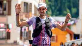 Kilian Jornet, en meta tras ganar el Ultra Trail del Mont Blanc 2022 / PAUL BRECHU (UTMB)