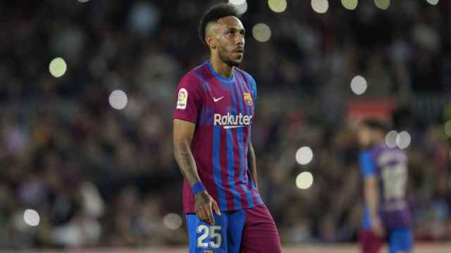 El jugador Pierre-Emerick Aubameyang durante un partido con el FC Barcelona / EFE