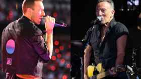 Chris Martin y Bruce Springsteen en dos de sus conciertos