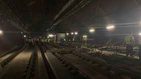 Obras en el túnel de la L5 del Metro de Barcelona / EUROPA PRESS