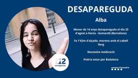 Aviso de los Mossos con la desaparición de Alba, una menor de 14 años / TWITTER MOSSOS