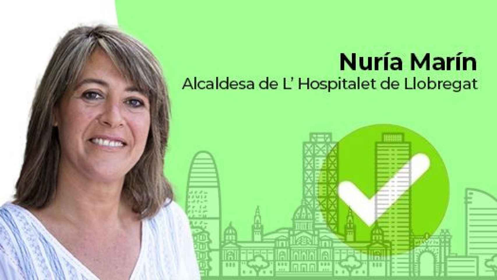 Núria Marín, alcaldesa de L'Hospitalet
