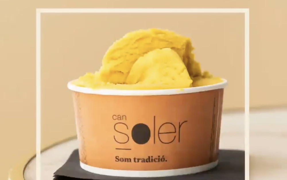Imagen de un helado de Can Soler de Badalona