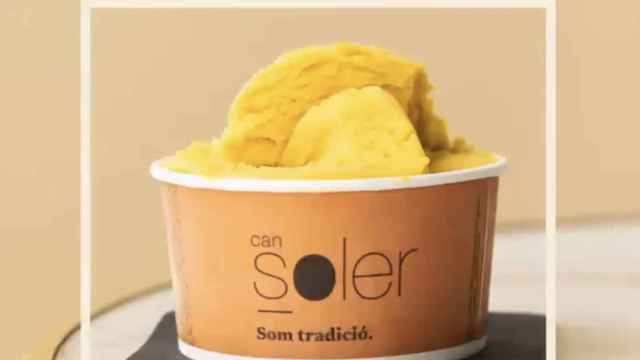 Imagen de un helado de Can Soler de Badalona