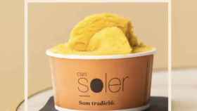 Imagen de un helado de Can Soler de Badalona