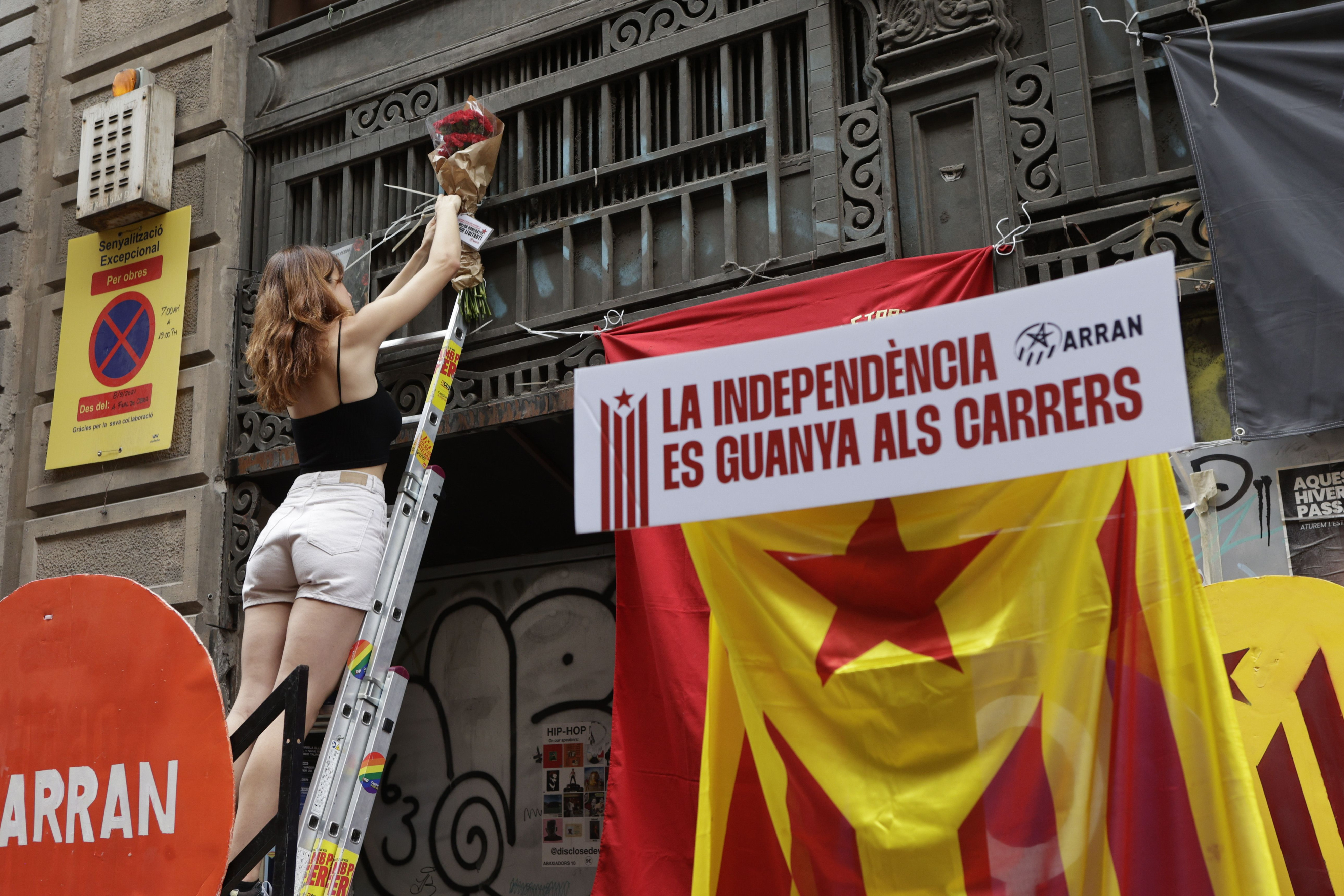 Imagen de una manifestación de la izquierda independentista /EFE - QUIQUE GARCÍA