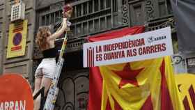 Imagen de la manifestación de la izquierda independentista /EFE - QUIQUE GARCÍA