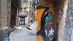 Imágenes de la antigua sinagoga de Barcelona vandalizada / AMICS DELS CALLS DE CATALUNYA