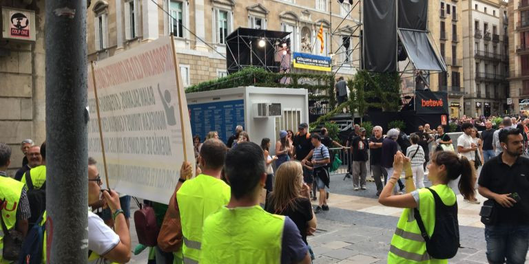 Trabajadores subrogados a CLD en la protesta / METRÓPOLI - RP