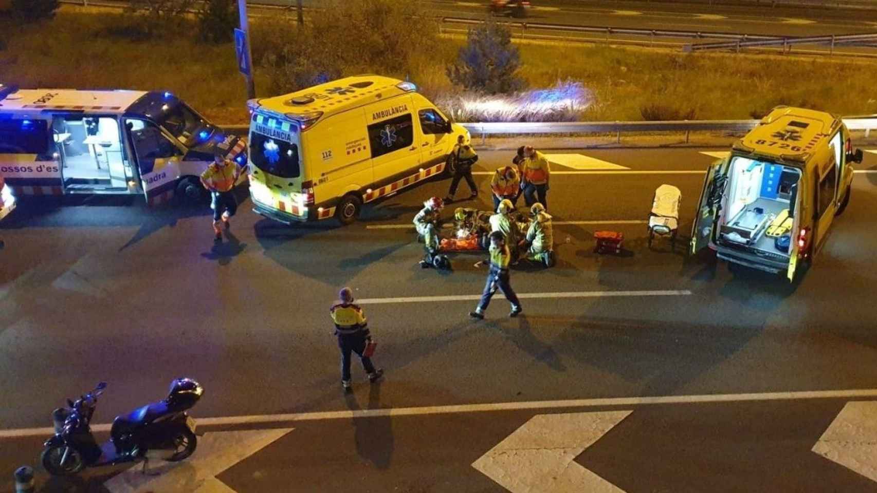 Accidente en la Gran Via de Barcelona / CEDIDA
