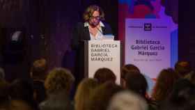 La alcaldesa de Barcelona, Ada Colau, en el concierto-lectura por el 40 aniversario del Premio Nobel del escritor Gabriel García Márquez / LORENA SOPENA - EUROPA PRESS