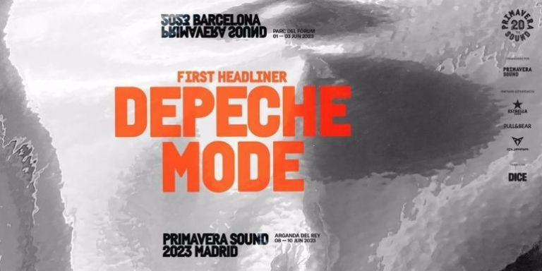 Cartel del Primavera Sound que anuncia la confirmación de Depeche Mode como cabeza de cartel / PRIMAVERA SOUND