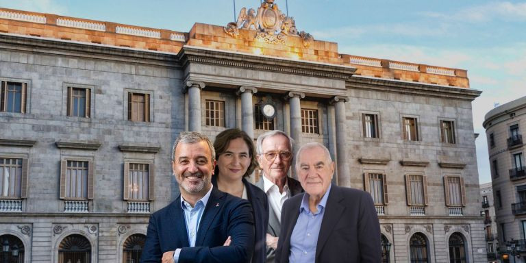 Fotomontaje de los líderes del PSC, ERC, BComú y JxCat en Barcelona / METRÓPOLI