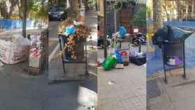 Imágenes de basura y dejadez en Enric Granados / TWITTER ON VAS BCN STOP COLAU