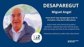 Cartel con la imagen de Miguel Ángel, desaparecido en Nou Barris / MOSSOS D'ESQUADRA
