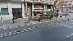 Tramo afectado de la calle de Sardenya / MAPS